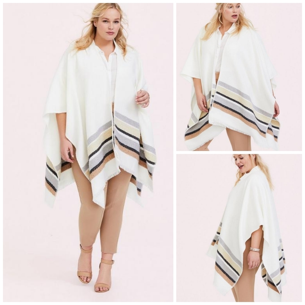 Torrid stripe ruana One Size